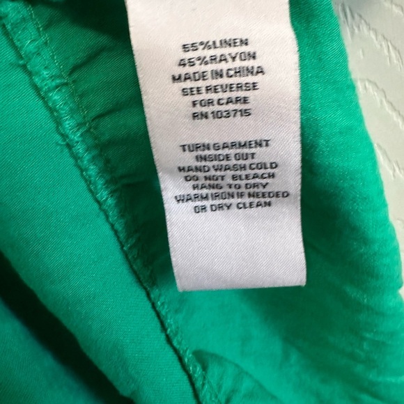 Nanette Lapore Linen Blend Dress 3/4 Sleeve Green Sz 6 (see photos& description) - Picture 5 of 7